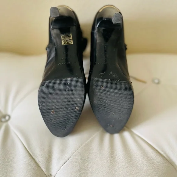 Burberry beautiful Brogue Manners boots 100 Platform Ankle 36 - Picture 6 of 11